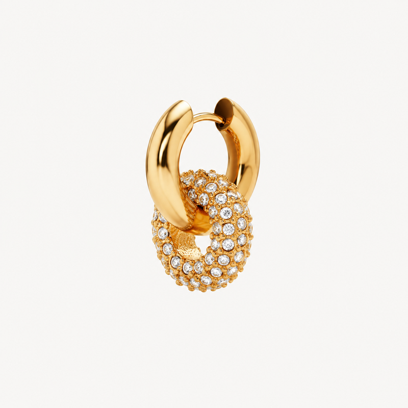 Linked Knot Hoop Earrings