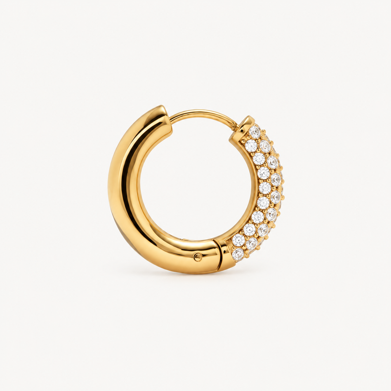 Luxe Pavé Hoop Earrings