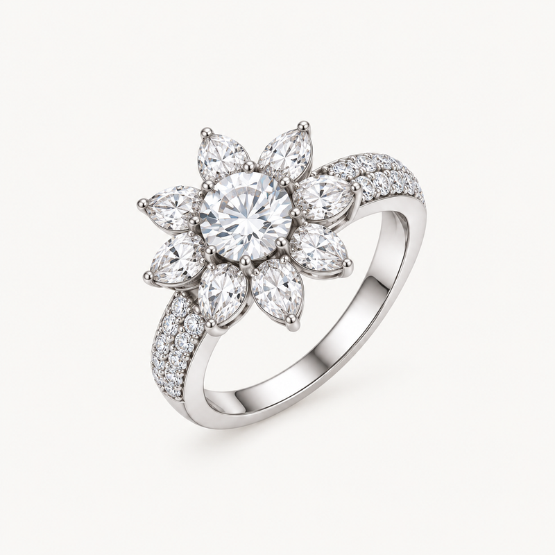 Celestial Bloom Diamond Ring