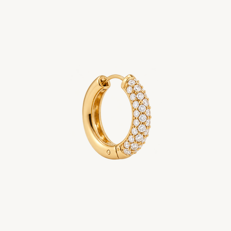 Luxe Pavé Hoop Earrings